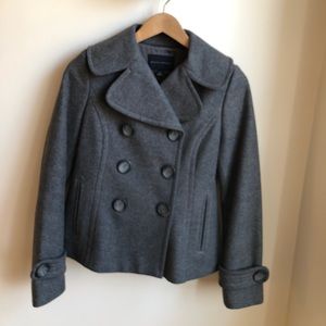 Banana Republic grey wool double breasted Coat!